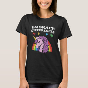 Embrace Differences Autism Awareness Unicorn Shirt