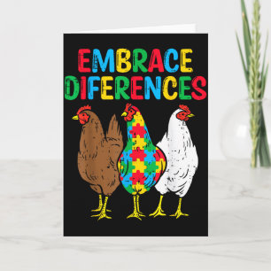 Embrace Differences Chicken Puzzle Autism Awarenes Card