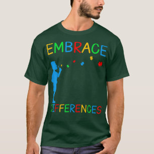 Embrace Differences  Puzzle  Autism Awareness Day  T-Shirt