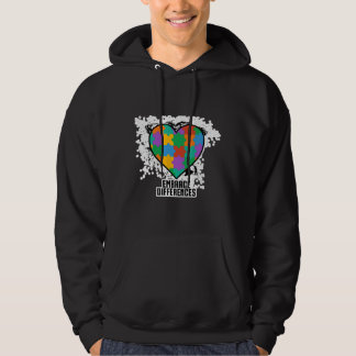 Embrace Differences Support Autism Awareness Day Hoodie