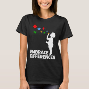 Embrace Differences Support Autism Awareness Day T T-Shirt