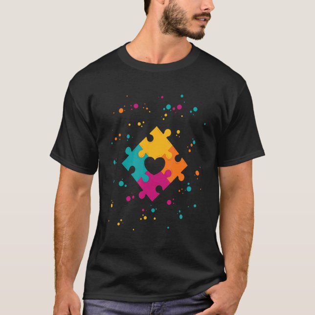 Embrace Differences Support Autism Awareness Day T T-Shirt (Front)