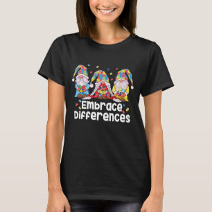 Embrace Differences Trio Gnomes Autism Acceptance T-Shirt