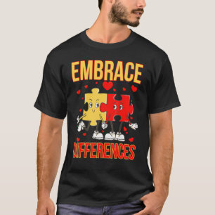 Embrace Differences World Autism Day Puzzle Pieces T-Shirt