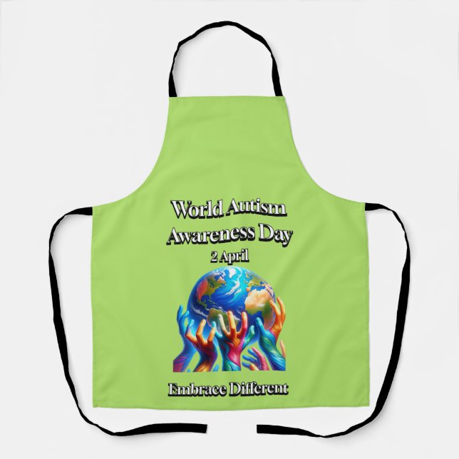 Embrace Different. World Autism Awareness Day. Apron (Front)