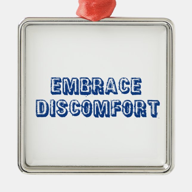 Embrace Discomfort Metal Tree Decoration (Front)