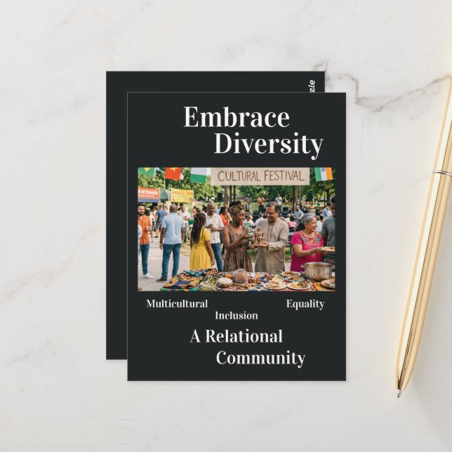 Embrace Diversity Postcard (Front/Back In Situ)