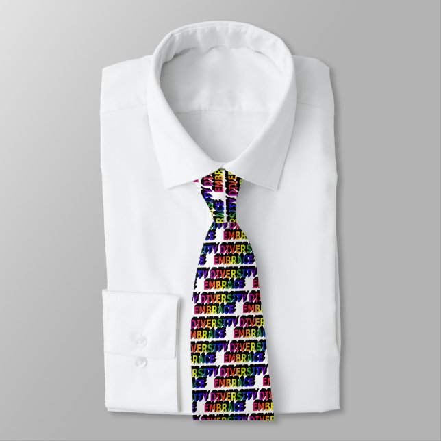 Embrace Diversity Tie (rainbow) (Tied)