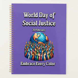 Embrace Every Colour. World Day of Social Justice Planner