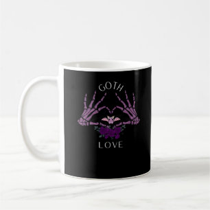 Embrace Goth Skeleton Heart Artistic Style Coffee Mug