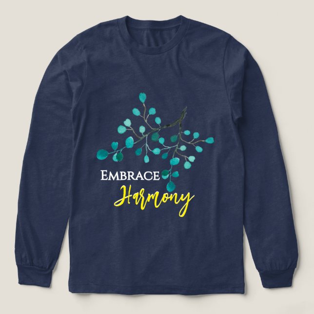 Embrace Harmony Abstract Branches T-Shirt Tri-Blend Shirt (Design Front)