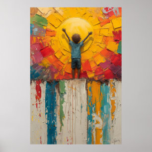 Embrace Horizon: Childlike Wonder Poster