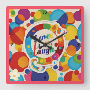"Embrace Life's Beauty" Square Wall Clock