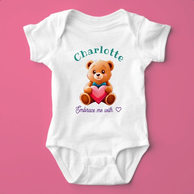 Embrace Me With Love Custom Name Baby Bodysuit (Embrace Me With Love)