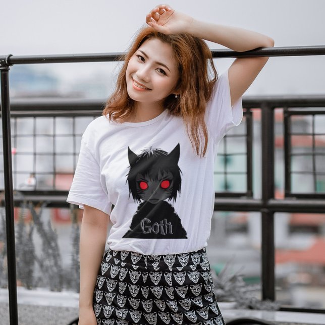 Embrace Mystique: Goth Anime Fusion T-Shirt (Creator Uploaded)