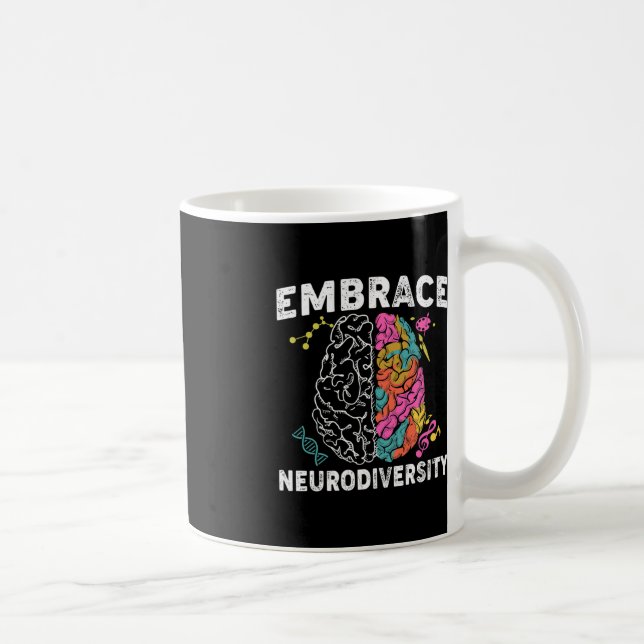 Embrace Neurodiversity ADHD Autism Awareness  Coffee Mug (Right)