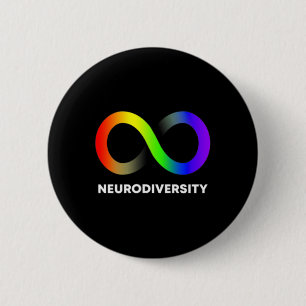 Embrace Neurodiversity Autism Adhd Asd Infinity Ra 6 Cm Round Badge