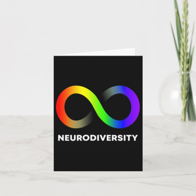 Embrace Neurodiversity Autism Adhd Asd Infinity Ra Card (Front)
