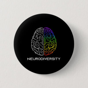 Embrace Neurodiversity Autism Adhd Asd Rainbow Bra 6 Cm Round Badge