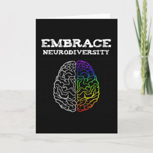 Embrace Neurodiversity Autism Adhd Asd Rainbow Bra Card