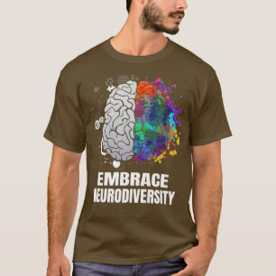 Embrace Neurodiversity Autism ADHD ASD Rainbow Bra T-Shirt