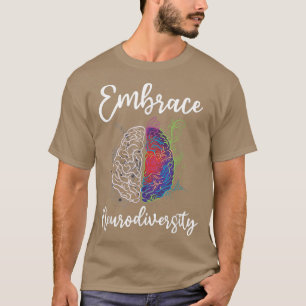 Embrace Neurodiversity Autism ADHD ASD Rainbow Bra T-Shirt