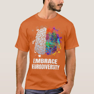 Embrace Neurodiversity Autism ADHD ASD Rainbow Bra T-Shirt