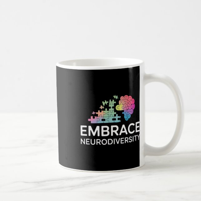 Embrace Neurodiversity Autism Adhd Inclusion Menta Coffee Mug (Right)