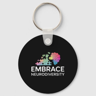 Embrace Neurodiversity Autism Adhd Inclusion Menta Key Ring