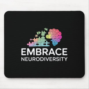 Embrace Neurodiversity Autism Adhd Inclusion Menta Mouse Pad