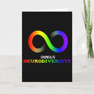 Embrace Neurodiversity Autism Asd Adhd Rainbow Inf Card