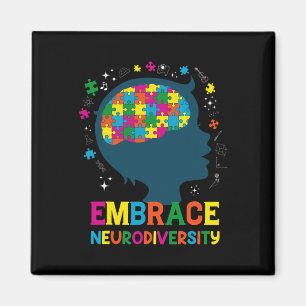 Embrace Neurodiversity Autism Awareness Adhd Men W Magnet