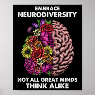 Embrace Neurodiversity Autism Awareness Adhd Sped  Poster