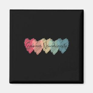 Embrace Neurodiversity Autism Awareness Asd Adhd  Magnet