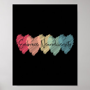 Embrace Neurodiversity Autism Awareness Asd Adhd Poster