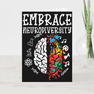 Embrace Neurodiversity Autism Awareness Asd Men Wo Card