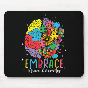 Embrace Neurodiversity Autism Awareness Asd Men Wo Mouse Pad