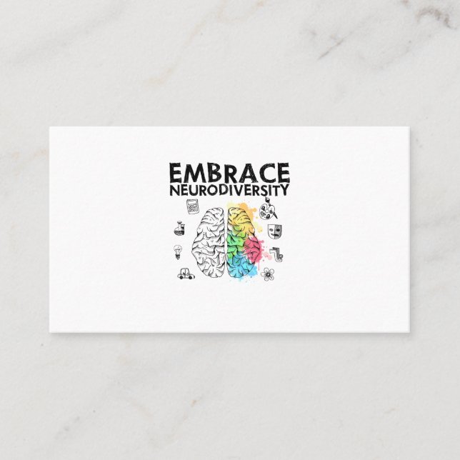 Embrace Neurodiversity Autism Awareness Business Card (Front)