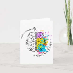 Embrace Neurodiversity Autism Awareness Card