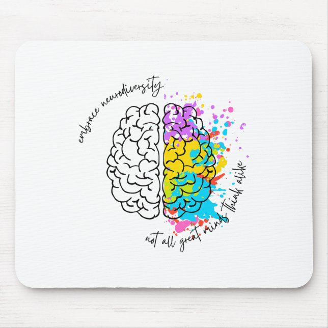 Embrace Neurodiversity Autism Awareness  Mouse Pad (Front)