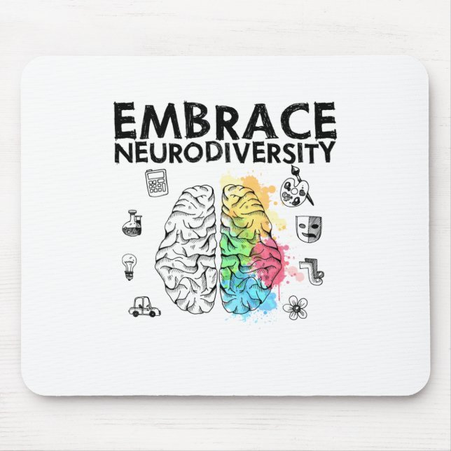 Embrace Neurodiversity Autism Awareness Mouse Pad (Front)
