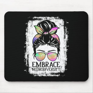 Embrace Neurodiversity Autism Awareness Neurodiver Mouse Pad