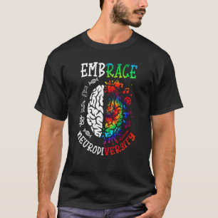 Embrace Neurodiversity Brain Autism Awareness Puzz T-Shirt