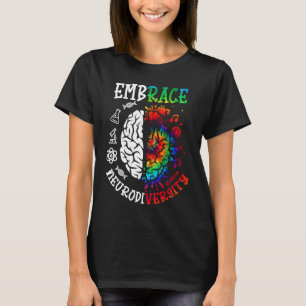 Embrace Neurodiversity Brain Autism Awareness Puzz T-Shirt