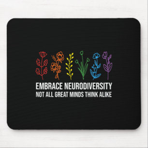 Embrace Neurodiversity Flower Autism Awareness Mum Mouse Pad