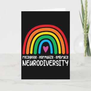 Embrace Neurodiversity Rainbow Autism Awareness Me Card