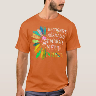 Embrace Neurodiversity - Rainbow Sunflower ADHD Au T-Shirt