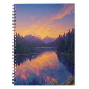 Embrace on a Hidden Forest Lake Notebook