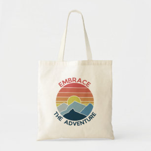 Embrace the adventure mountain adventure time tote bag