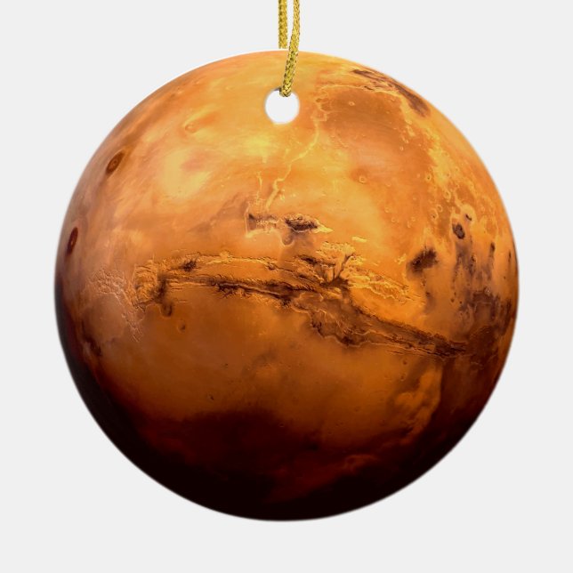 Embrace the Cosmos in Style: Mars Mystique Ceramic Tree Decoration (Front)